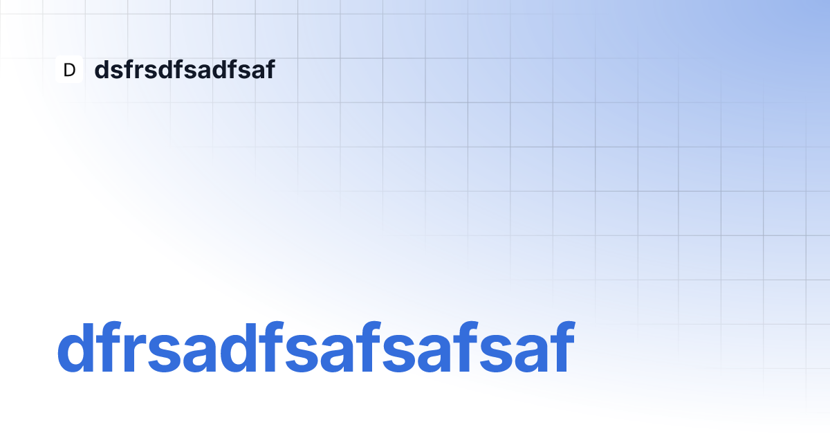 dfrsadfsafsafsaf | dsfrsdfsadfsaf thumbnail